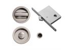 Sliding Door Rose with WC Turn cw Flush Pull and Lock