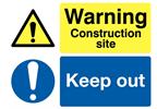 Warning Construction Site Keep Out