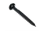 Black Japanned Round Head Slotted Woodscrew