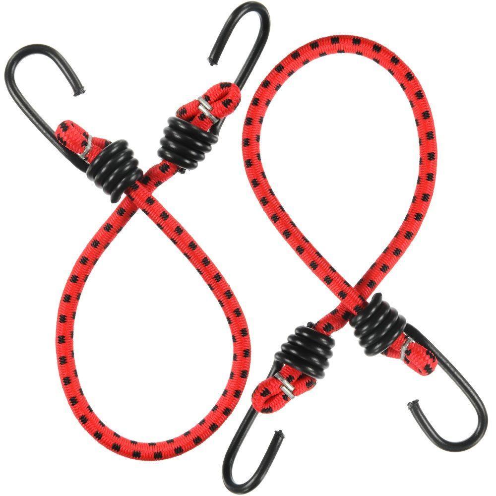 Fleming Supply 12 Bungee Cords, 10 Pack - Red and Yellow