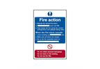 Fire Action Sign